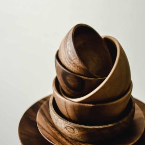 Acacia Wood Dinnerware Set