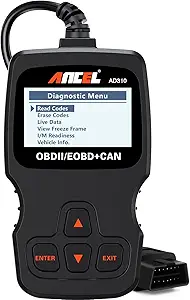 ANCEL AD310 Classic Enhanced Universal OBD II Scanner Car Engine Fault Code Reader CAN Diagnostic Scan Tool, Read and Clear Error Codes for 1996 or Newer OBD2 Protocol Vehicle (Black  Brand	ANCEL Power Source	Corded Electric Product Dimensions	8.9"L x 6.9"W x 1.4"H Operating System	Linux Screen Size	2.4 Inches