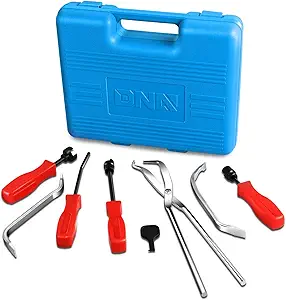 DNA Motoring TOOLS-00244 8-Pcs Brake Service Kit, Brake Spring Installer Remover Plier Tools Set with Carrying Case,Blue