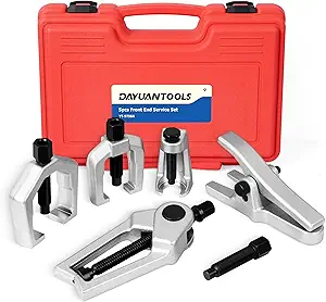 DAYUAN 5pcs Professional Front End Service Tool Kit, Pitman Arm Puller, Ball Joint Separator Tie Rod Remover Tool